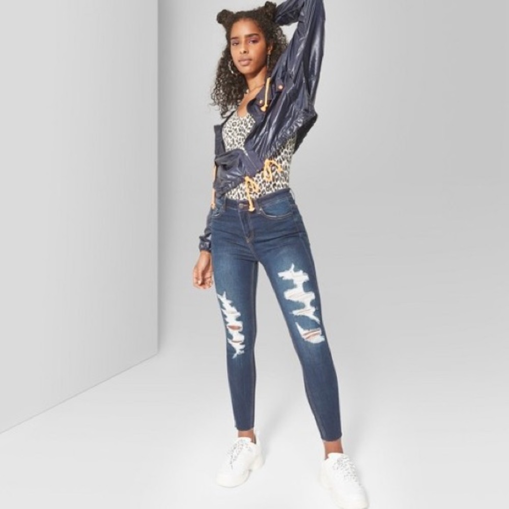 wild fable high waisted distressed jeans